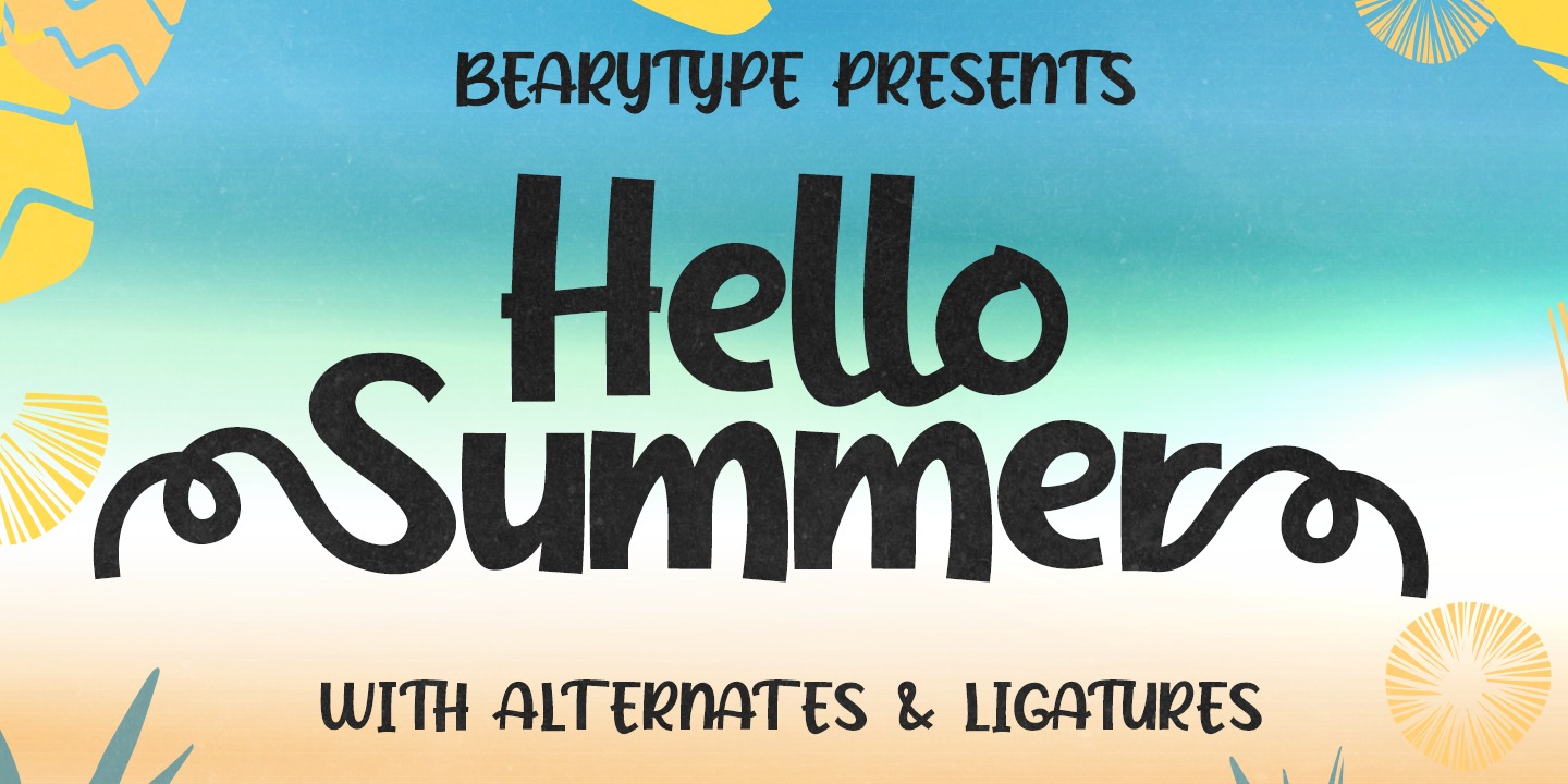 Beispiel einer Hello Summer-Schriftart